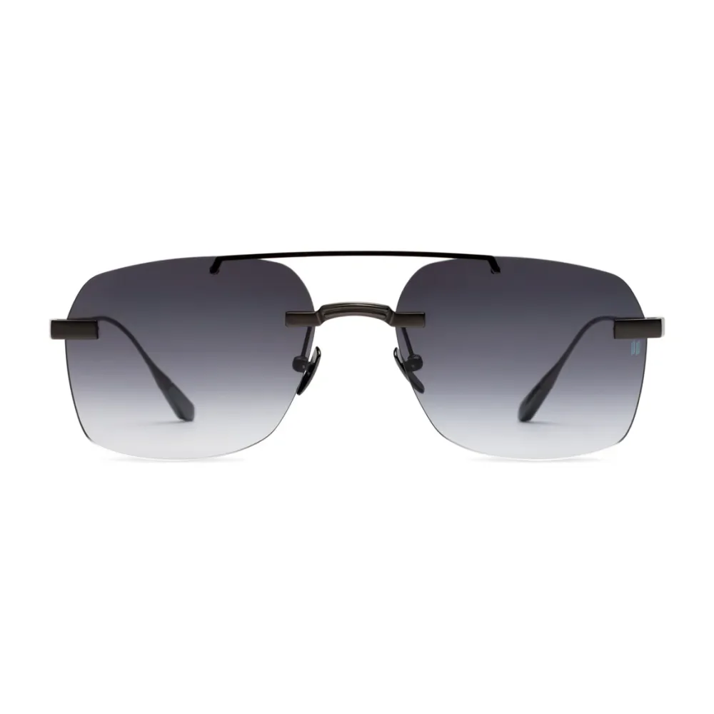 Titanium Black Frame Gray Lens Sunglasses with Carl Zeiss Vision
