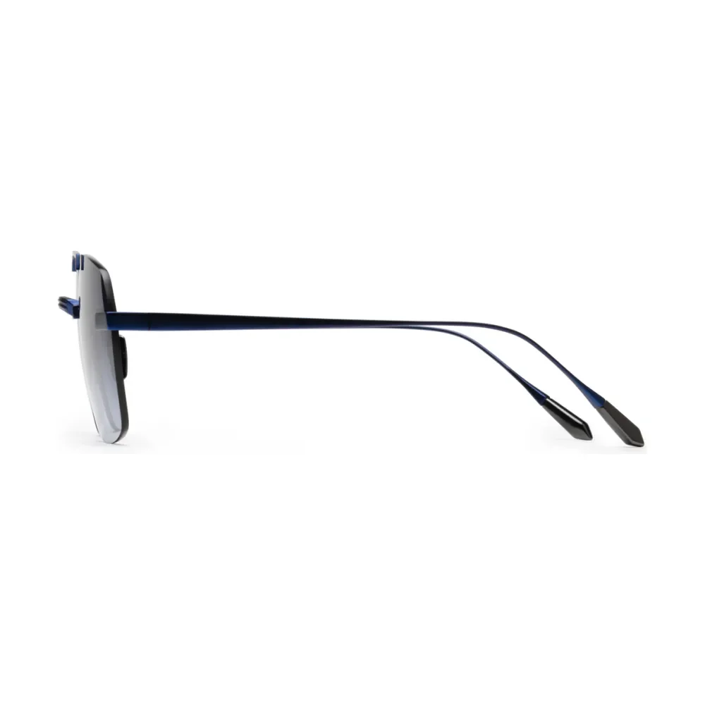 Titanium Blue Frame Blue Lens Sunglasses with Carl Zeiss Vision