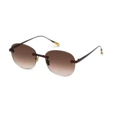 Titanium Brown Frame Brown Lens Sunglasses with Carl Zeiss Vision