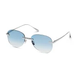 Titanium Silver Frame Blue Lens Sunglasses with Carl Zeiss Vision