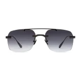 Titanium Black Frame Gray Lens Sunglasses with Carl Zeiss Vision