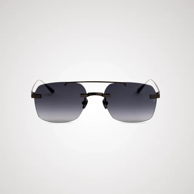 Titanium Black Frame Gray Lens Sunglasses with Carl Zeiss Vision