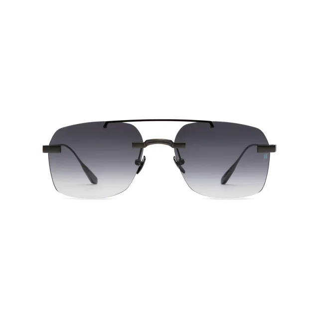 Titanium Black Frame Gray Lens Sunglasses with Carl Zeiss Vision