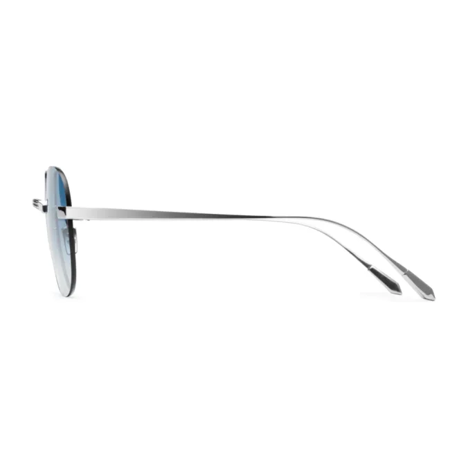 Titanium Silver Frame Blue Lens Sunglasses with Carl Zeiss Vision