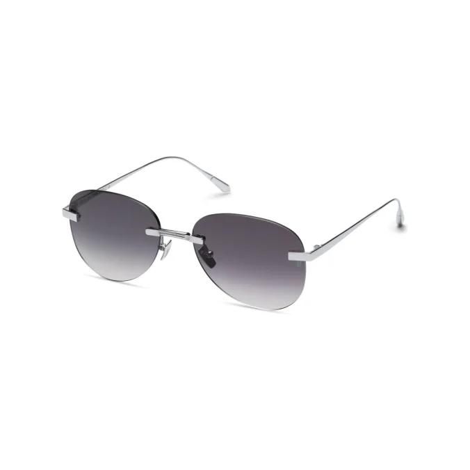 Titanium Silver Frame Grey Lens Sunglasses with Carl Zeiss Vision