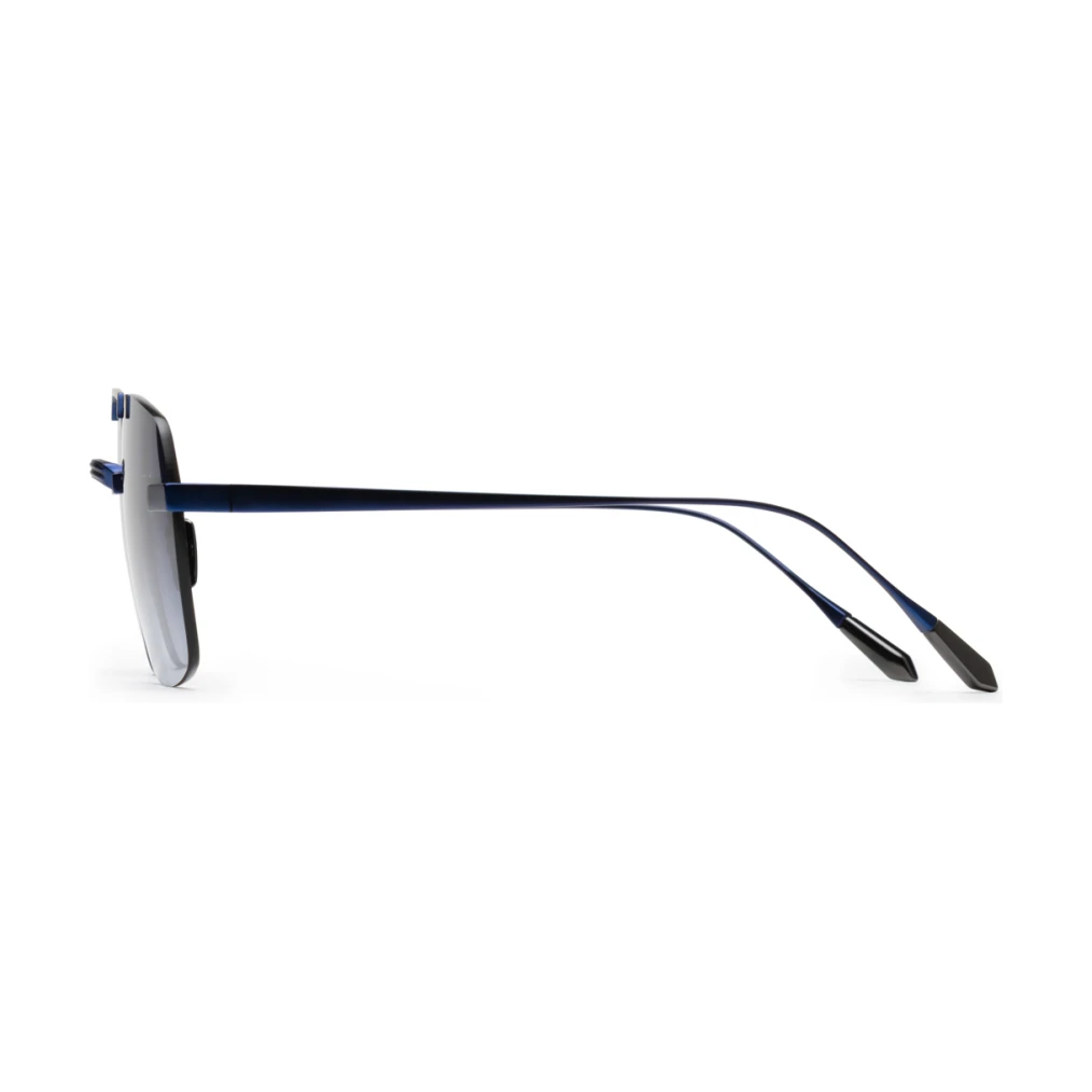 Titanium Blue Frame Blue Lens Sunglasses with Carl Zeiss Vision