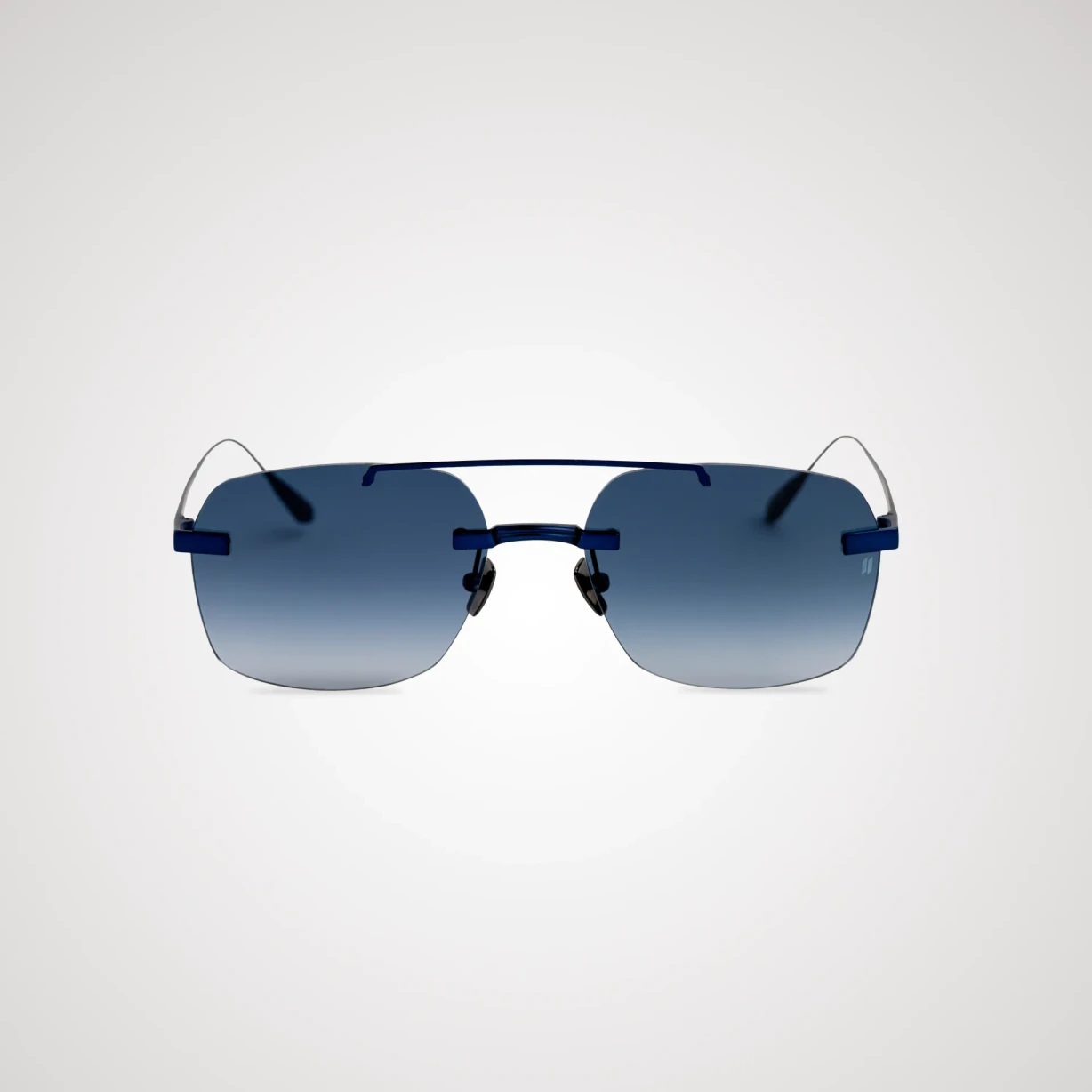 Titanium Blue Frame Blue Lens Sunglasses with Carl Zeiss Vision