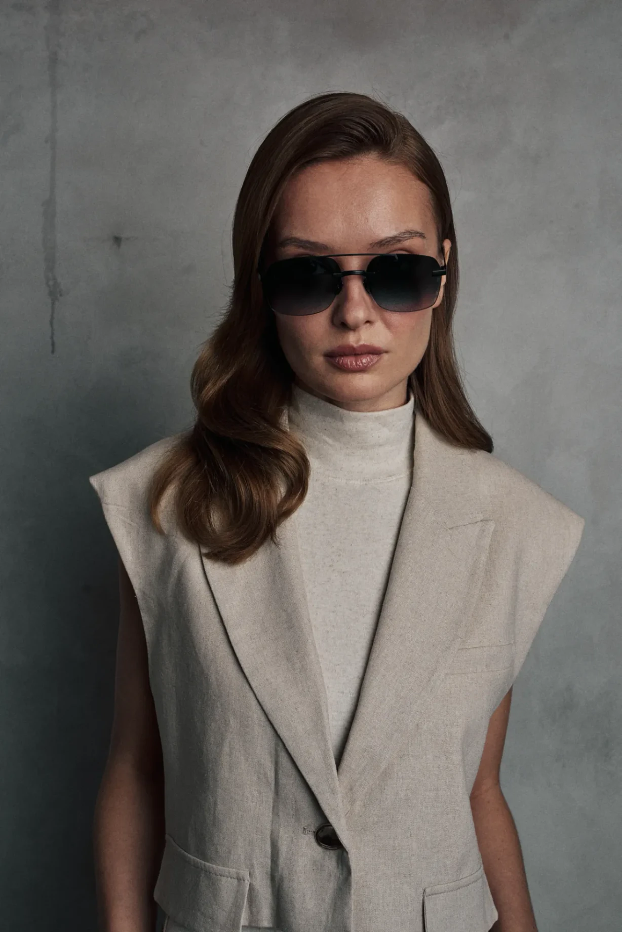 Titanium Blue Frame Blue Lens Sunglasses with Carl Zeiss Vision