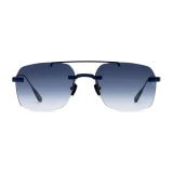 Titanium Blue Frame Blue Lens Sunglasses with Carl Zeiss Vision