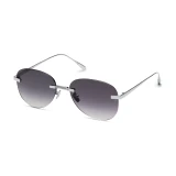 Titanium Silver Frame Grey Lens Sunglasses with Carl Zeiss Vision