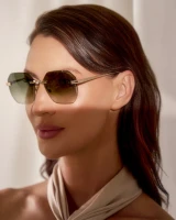 Model wearing IRIS MOSS · 1001-2 · Eleven Spectacles