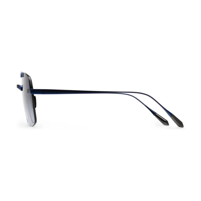 Titanium Blue Frame Blue Lens Sunglasses with Carl Zeiss Vision