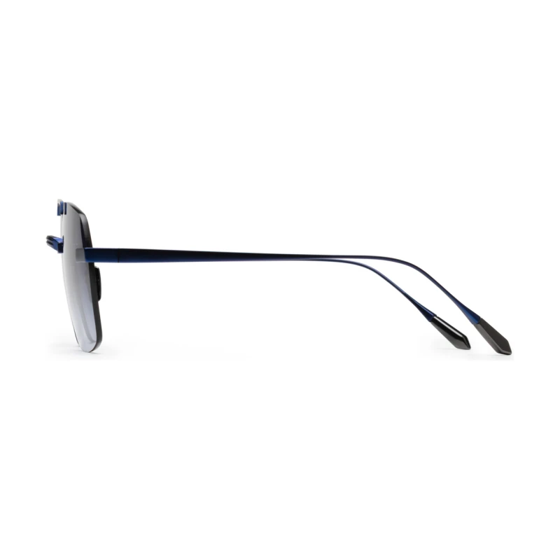Titanium Blue Frame Blue Lens Sunglasses with Carl Zeiss Vision
