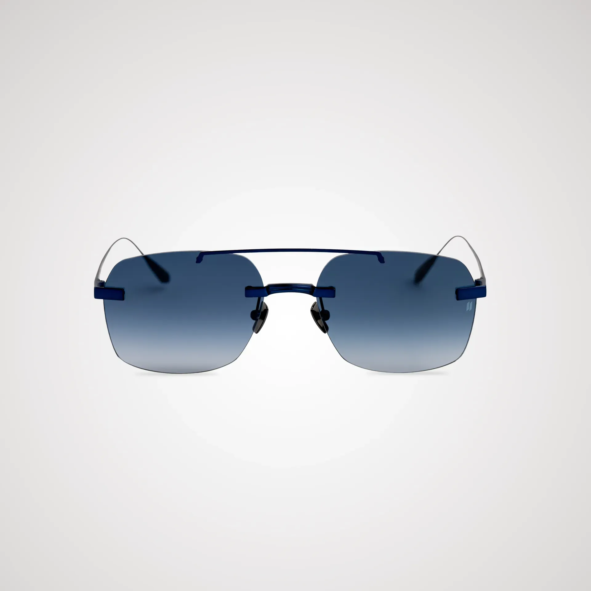 Titanium Blue Frame Blue Lens Sunglasses with Carl Zeiss Vision