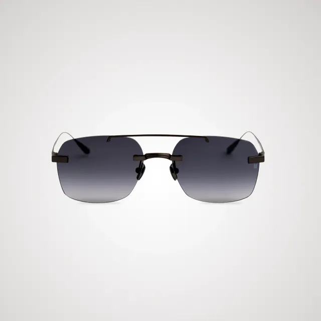 Titanium Black Frame Gray Lens Sunglasses with Carl Zeiss Vision