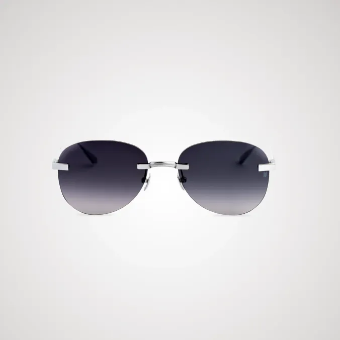 Titanium Silver Frame Grey Lens Sunglasses with Carl Zeiss Vision