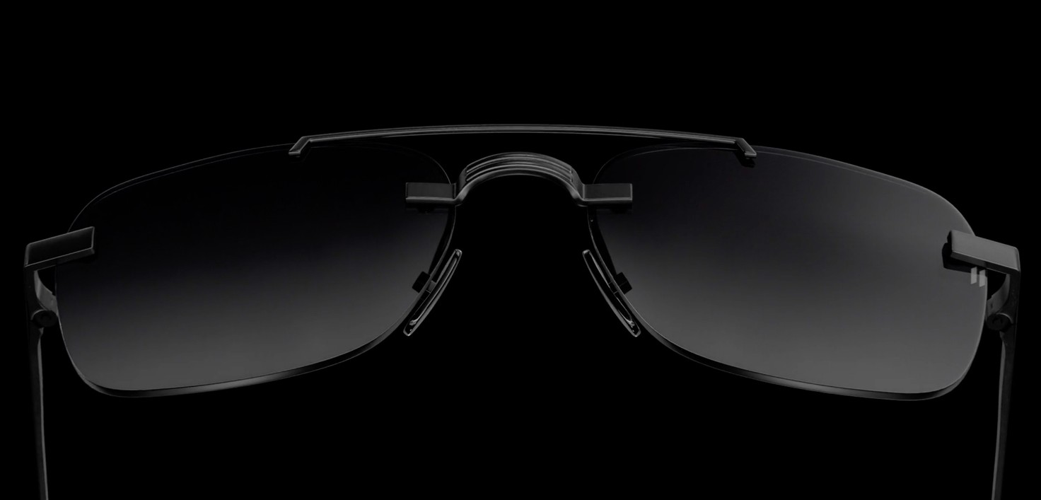Front profile of the Eleven Spectacles ARCHÈ frame demonstrating geometric balance and frame width